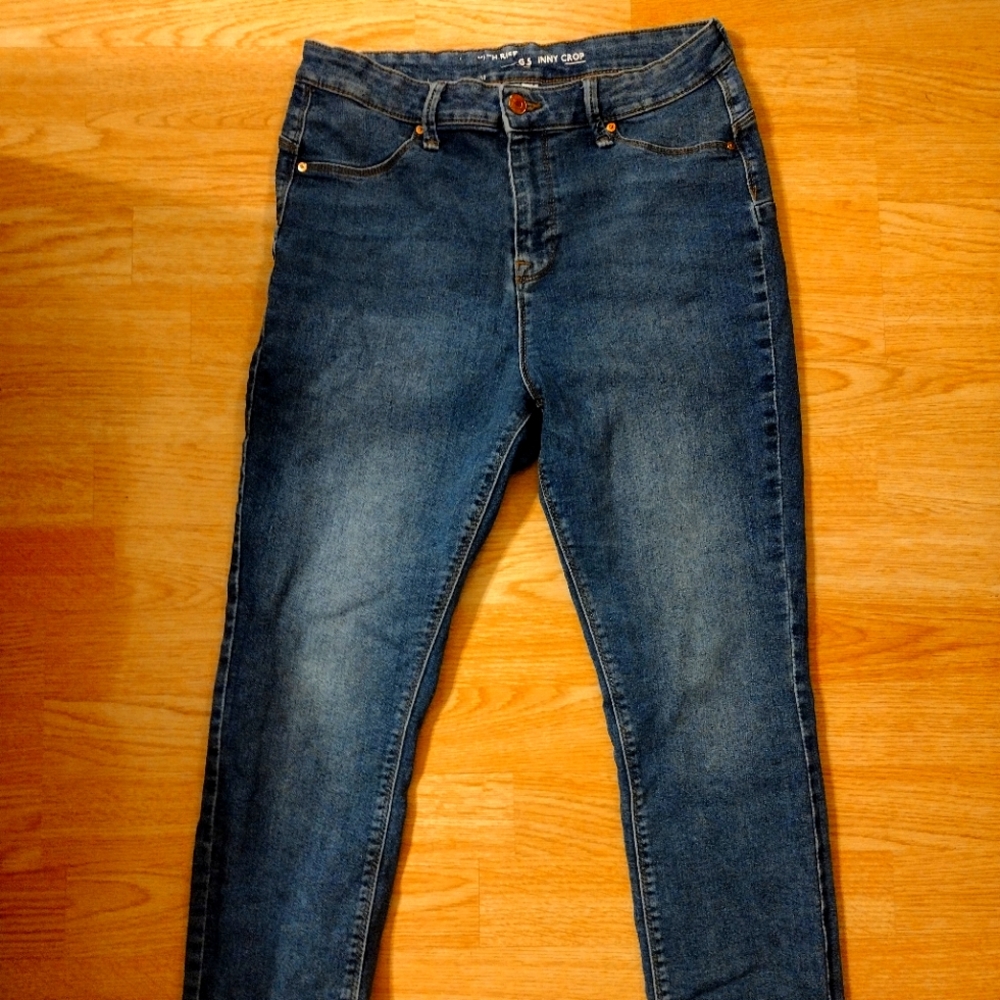 Girls High Rise Skinny Crop Jeans, Size 13